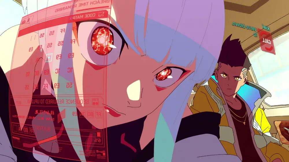 Сцена из фильма Киберпанк: Бегущие по краю / Cyberpunk: Edgerunners Сцена из фильма Киберпанк: Бегущие по краю / Cyberpunk: Edgerunners