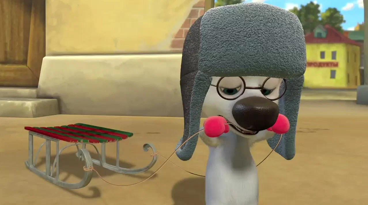 Сцена из фильма Белка и Стрелка. Озорная семейка Сцена из фильма Белка и Стрелка. Озорная семейка