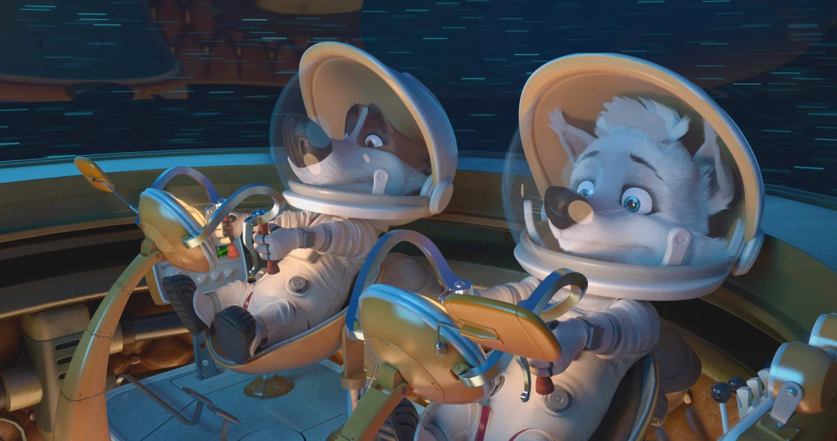 Сцена из фильма Белка и Стрелка: Лунные приключения Сцена из фильма Белка и Стрелка: Лунные приключения