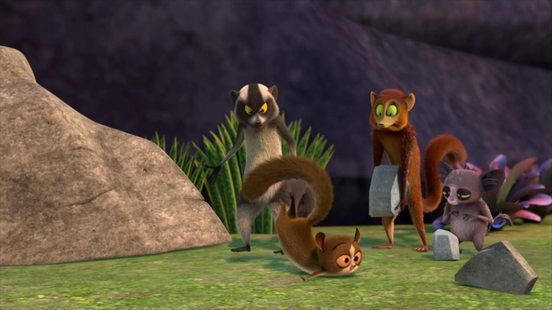 Кадр из фильма Да здравствует король Джулиан: Изгнанный / All Hail King Julien: Exiled Кадр из фильма Да здравствует король Джулиан: Изгнанный / All Hail King Julien: Exiled